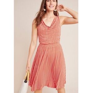 Anthropologie Maeve Floral Draped Neck Brianne Dress